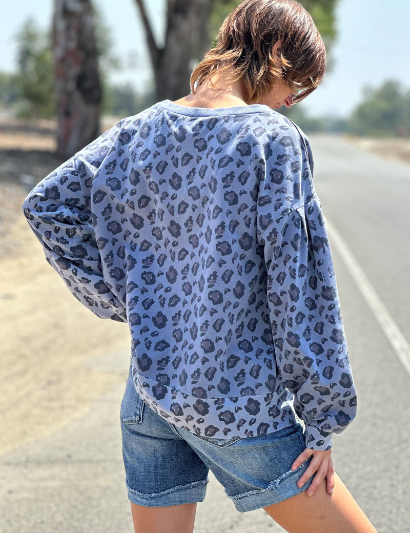 Jungle Fever Sweatshirt in Allover Animal Print Back View