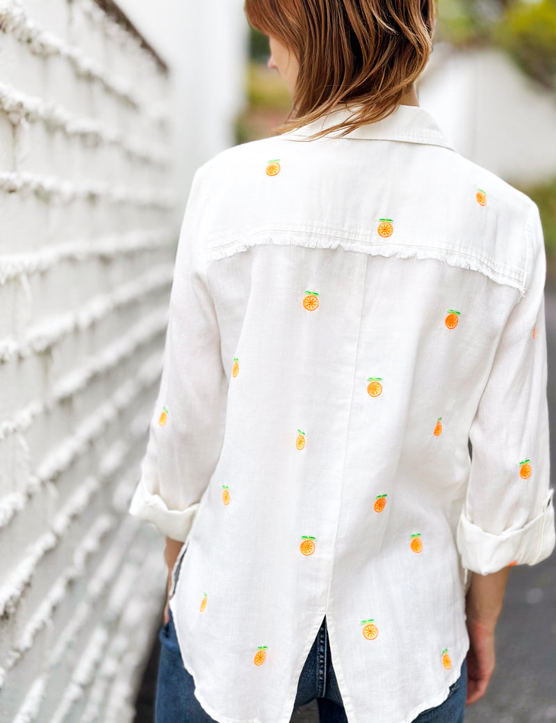 Sun-Kissed Embroidered Button Up Shirt Back View