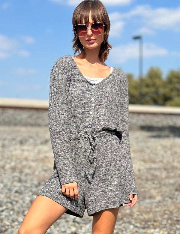Daily Knit Romper Front View
