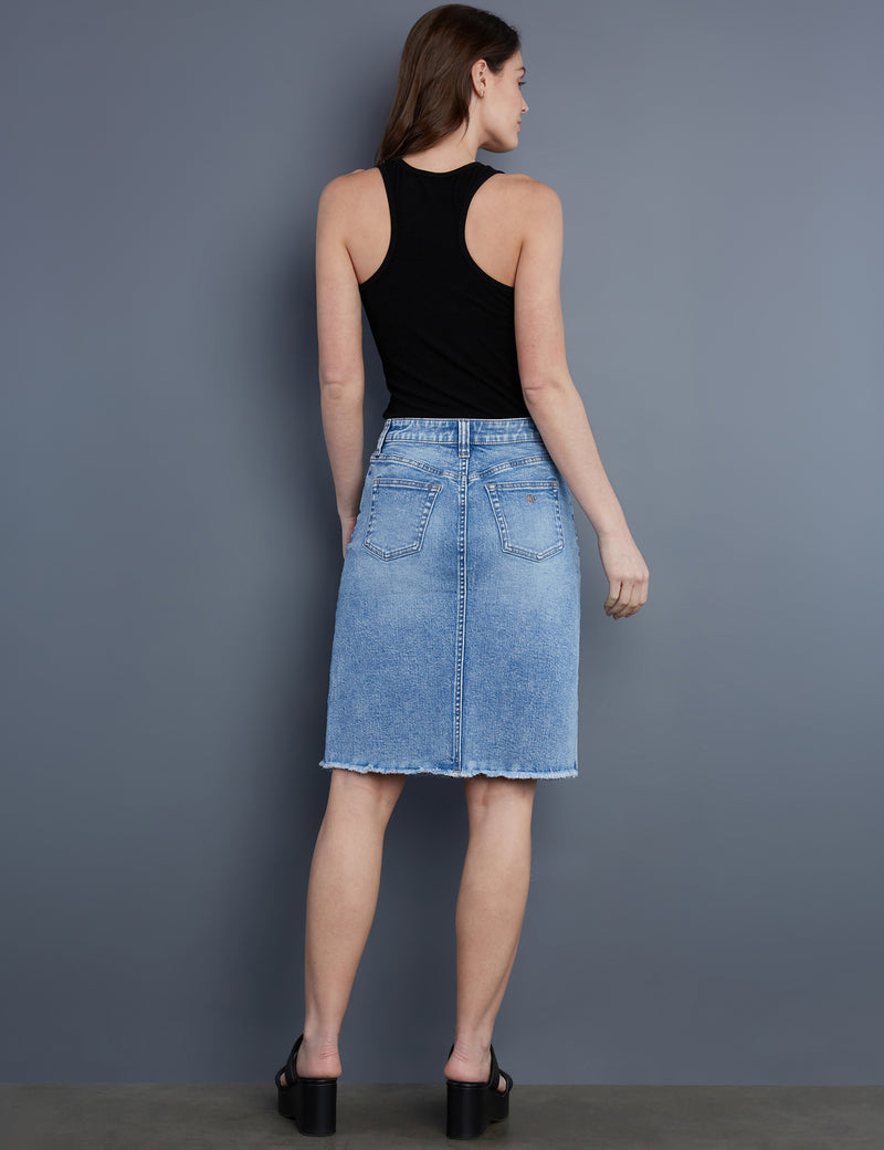 Women's Designer Classic Light Wash Short Denim Skirt