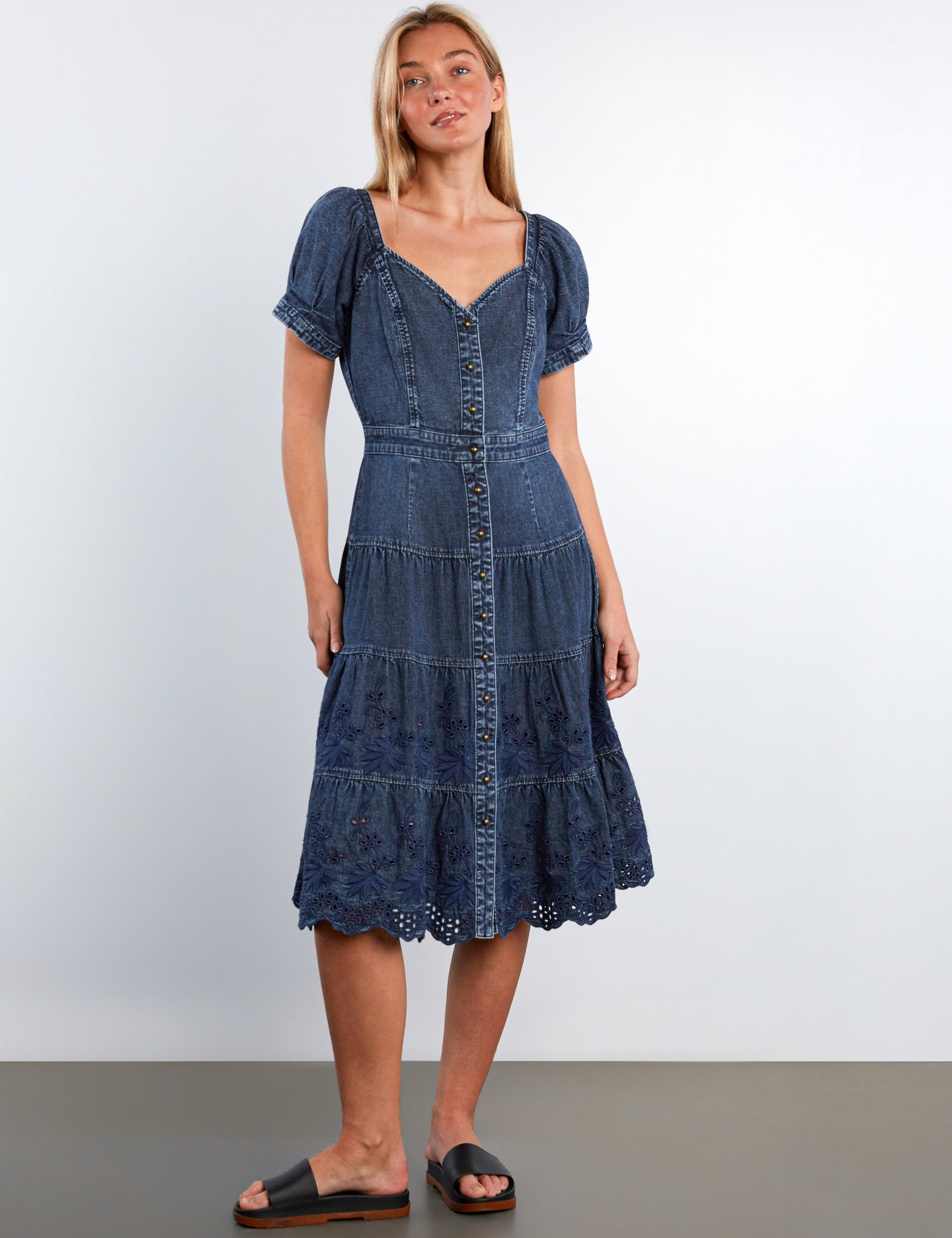 plus layered ruffle sleeve maxi dress Mauve midi layered ruffle dress with sleeves main image 1
