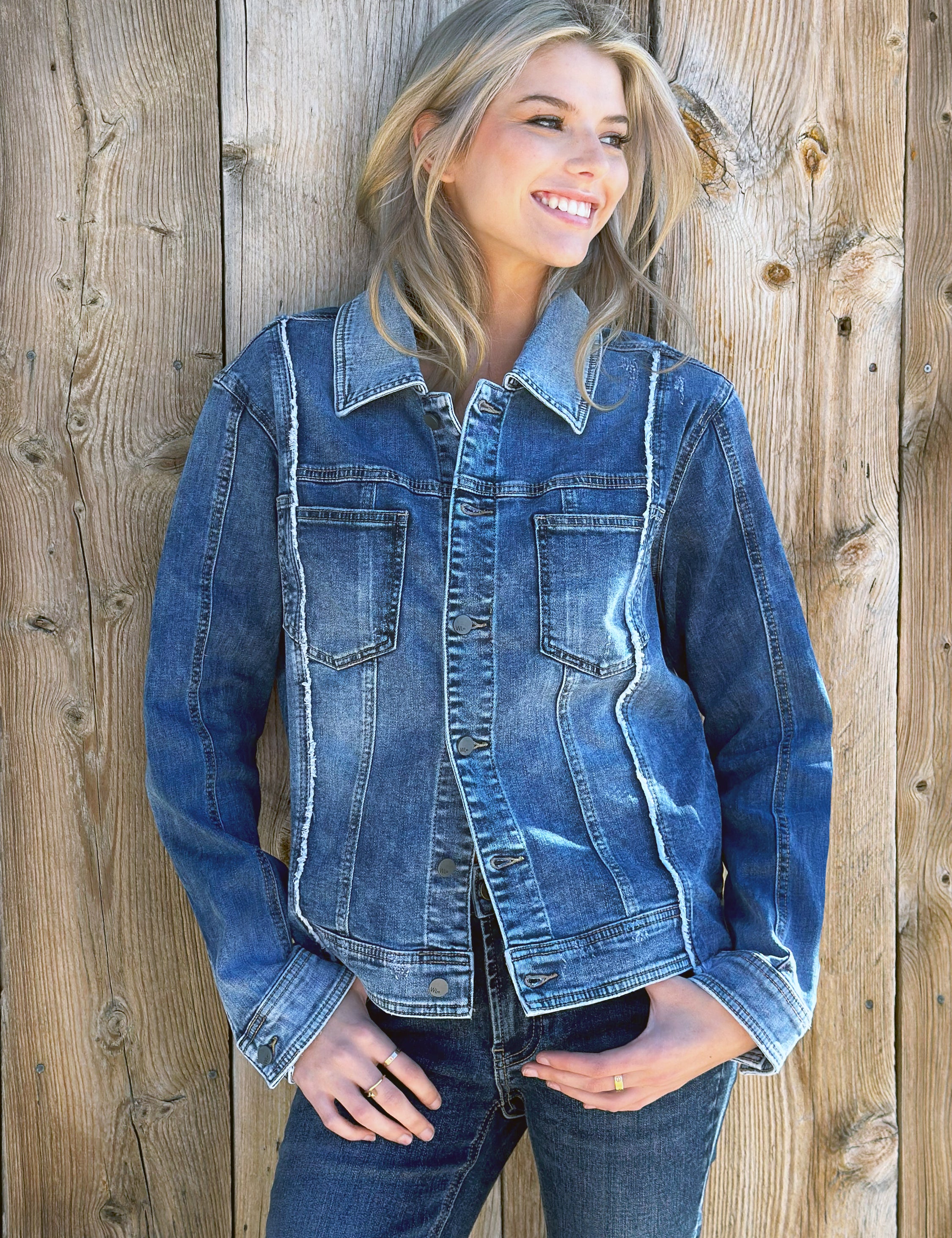 Women's Split Panel Denim Jacket – Billy T – billytshop