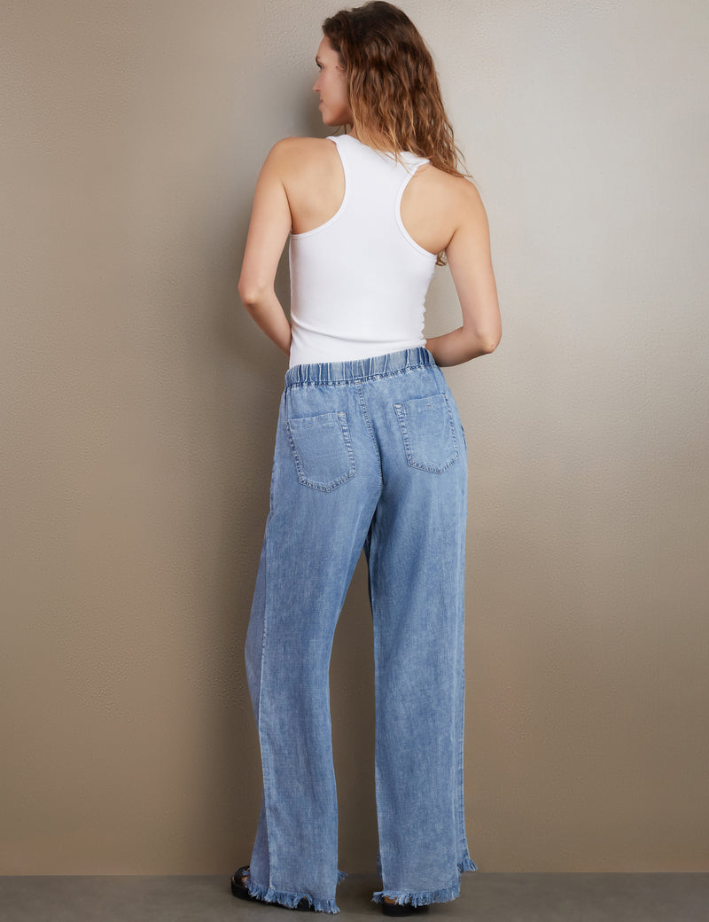 Women's Designer Lola Wide-Leg Soft Denim Pants