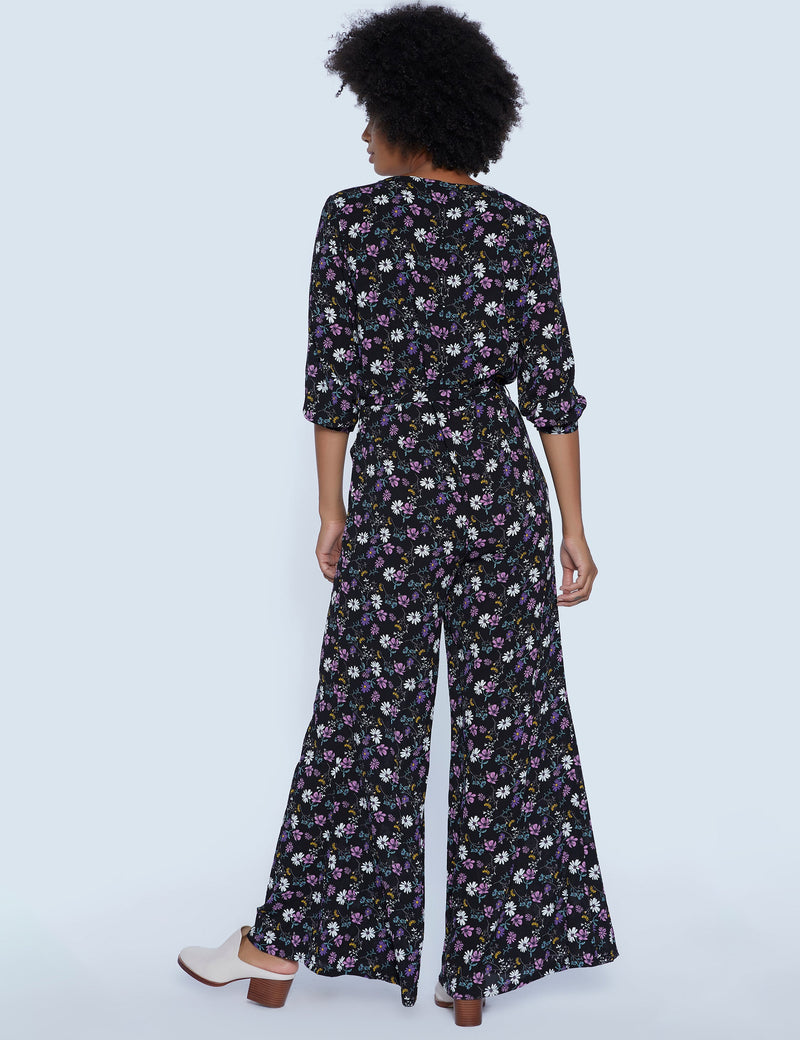 To The Max Jumpsuit Floral Social Back View