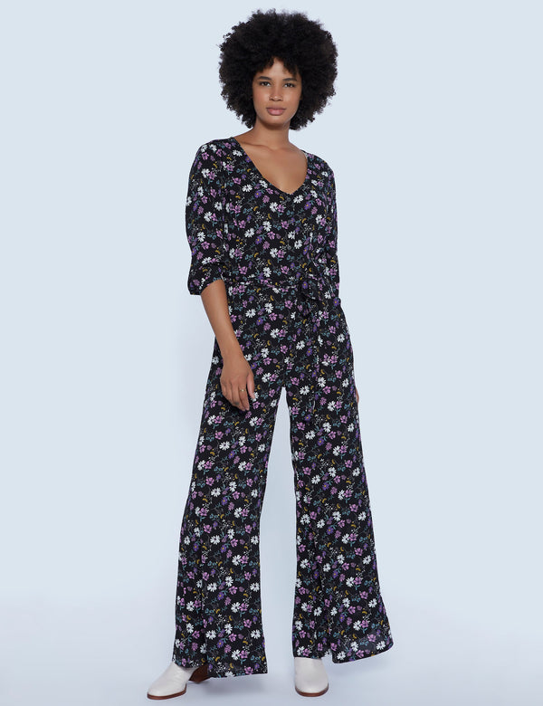 To The Max Jumpsuit Floral Social Front View