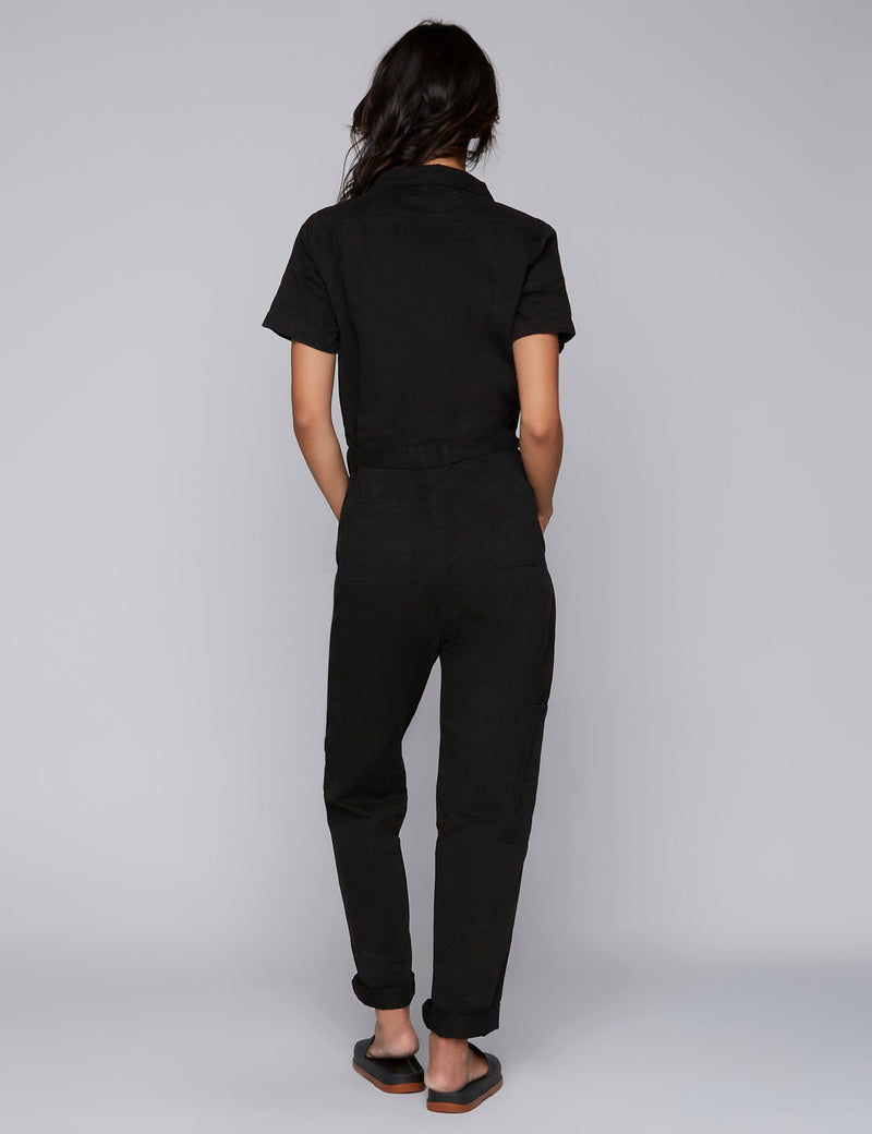 Utility Jumper in Black Back View