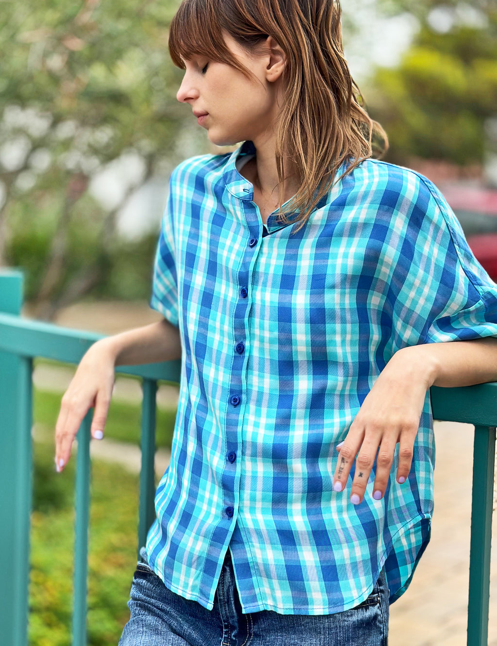 Women's At the Top Airy Fit Plaid Shirt – Billy T – billytshop