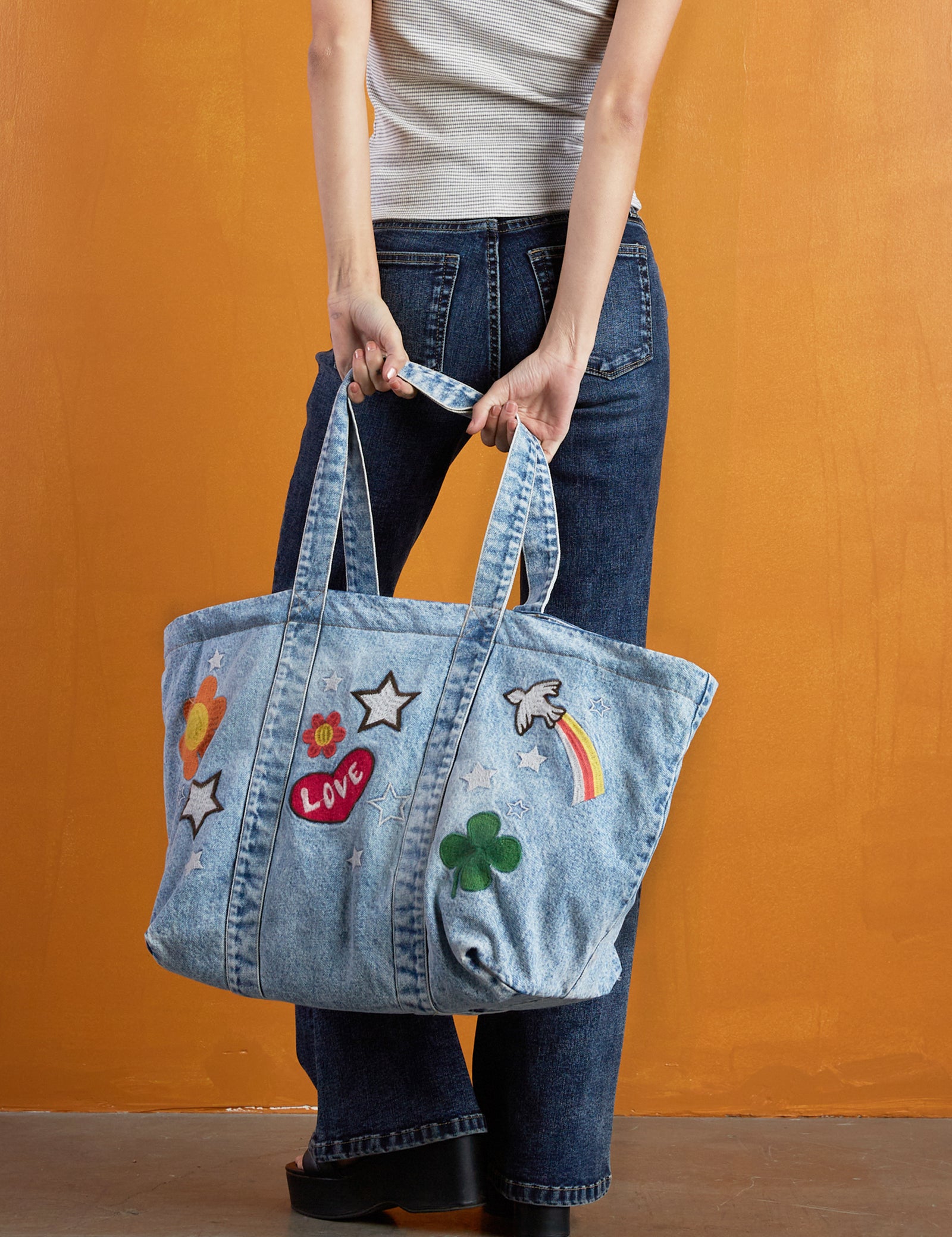 Women's The Perfect Sized Denim Tote Bag – Billy T – billytshop