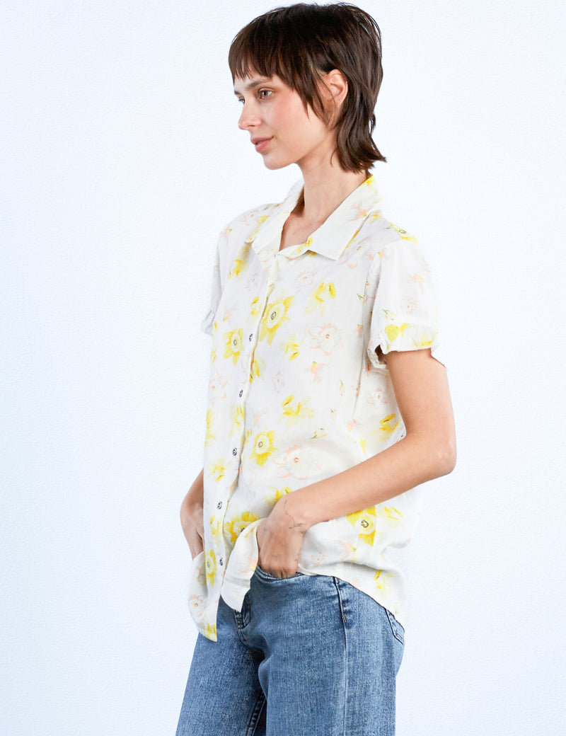 Short Sleeve Ruffle Shirt