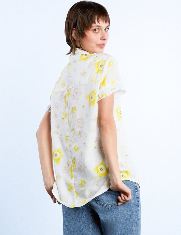 Short Sleeve Ruffle Shirt