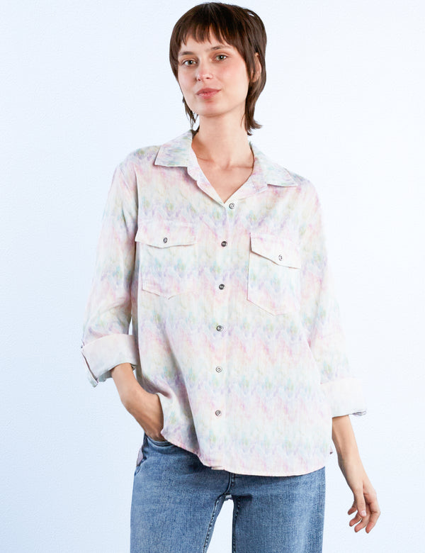 Color Burst Linen Shirt