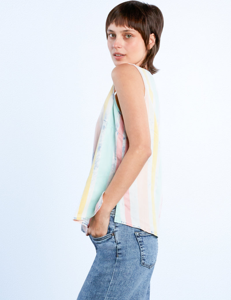 Lyocell Linen Button Down Tank