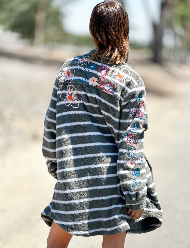 Floral Shirt Jacket