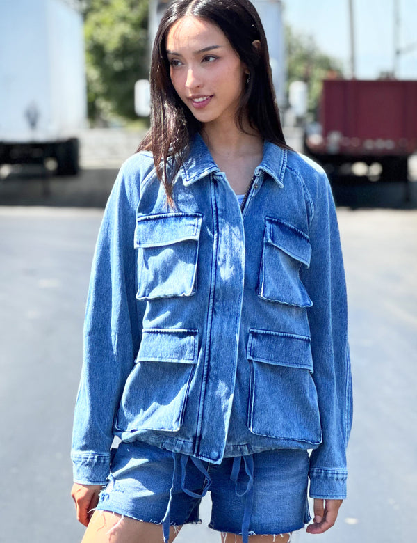 Knit Denim Jacket