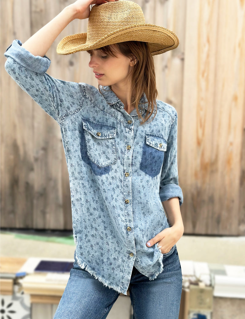 denim and flower dress shirt Denim & Flower | Shirts | Denim And Flower By Ricky Singh Mens Floral Button Down