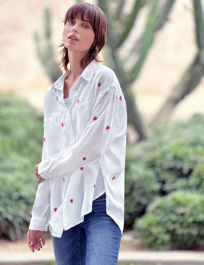 Berrylicious Embroidered Button Up Shirt Side View