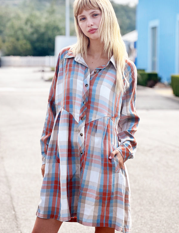 billy t shirt dress Womens Pop-Over Star Print Shirtdress Billy T Big Star / L