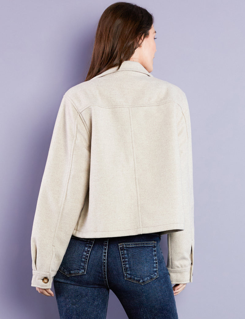 Women's Liberty Cropped Jacket in Buttercream