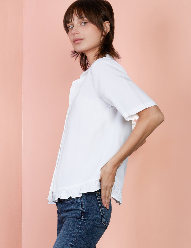 Notch Rue Shirt in White Mist Side View