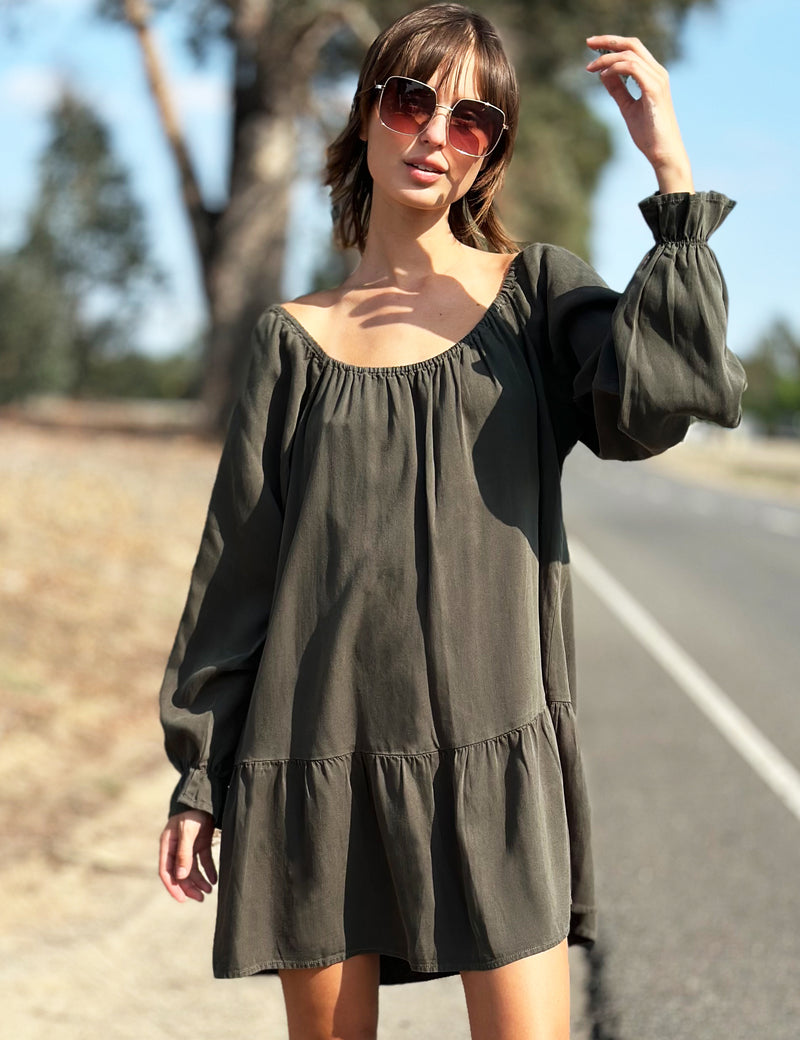Womens Ruby Sway Mini Dress Billy T Camp Green / L Womens Ruby Sway Mini Dress Billy T Camp Green / L