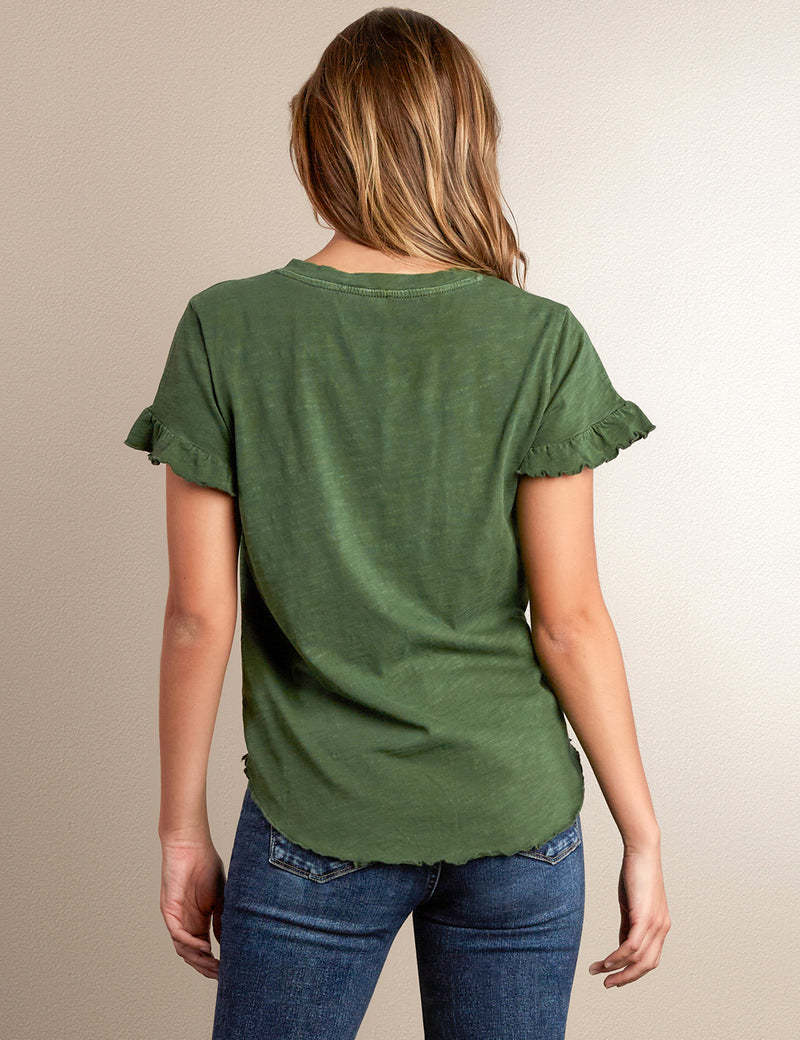 Ruffle V-Neck Tee