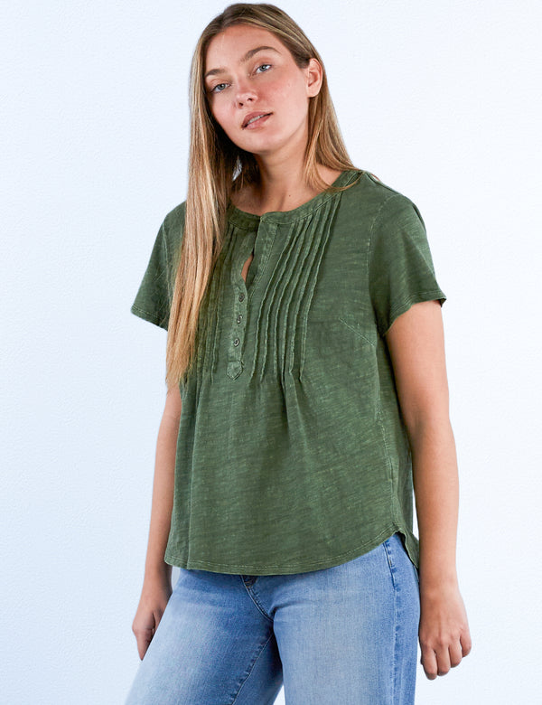 Sage Pleat Knit Top