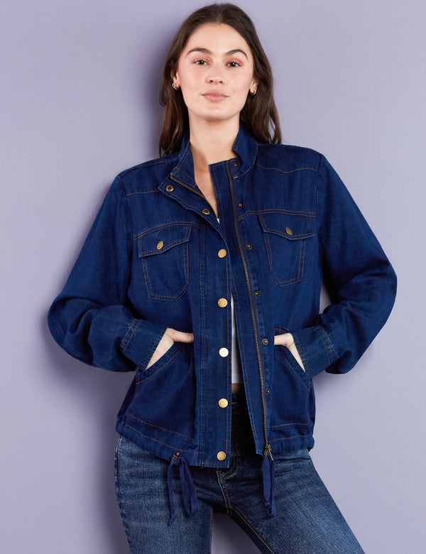 Women's Designer Raw Denim Jacket