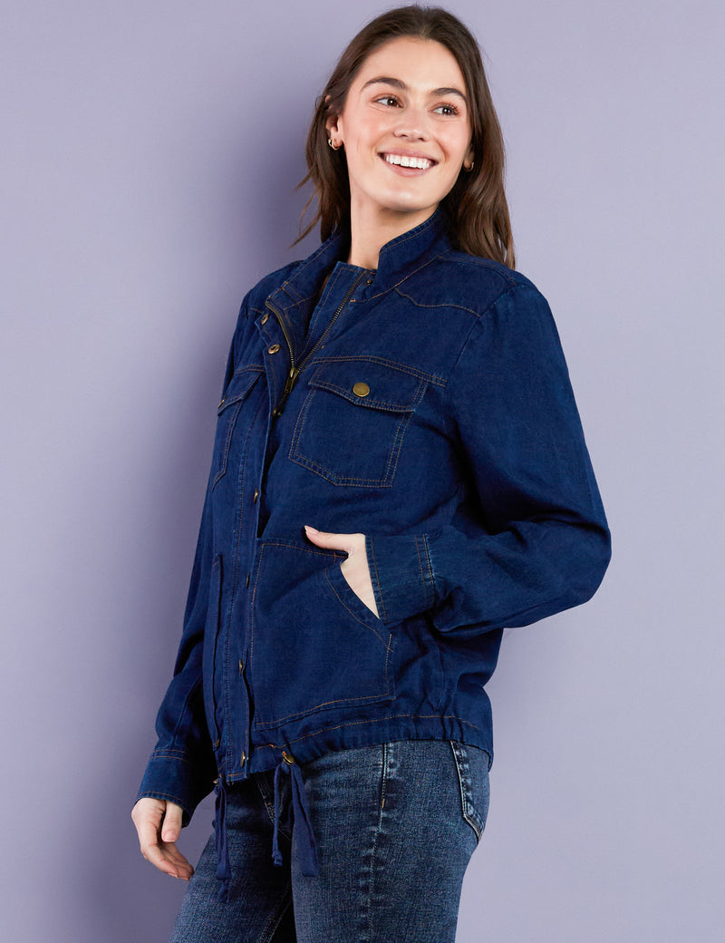 Women's Designer Raw Denim Jacket