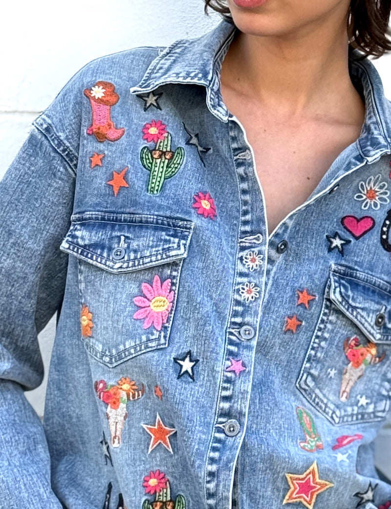 Gittyup Embroidered Shirt