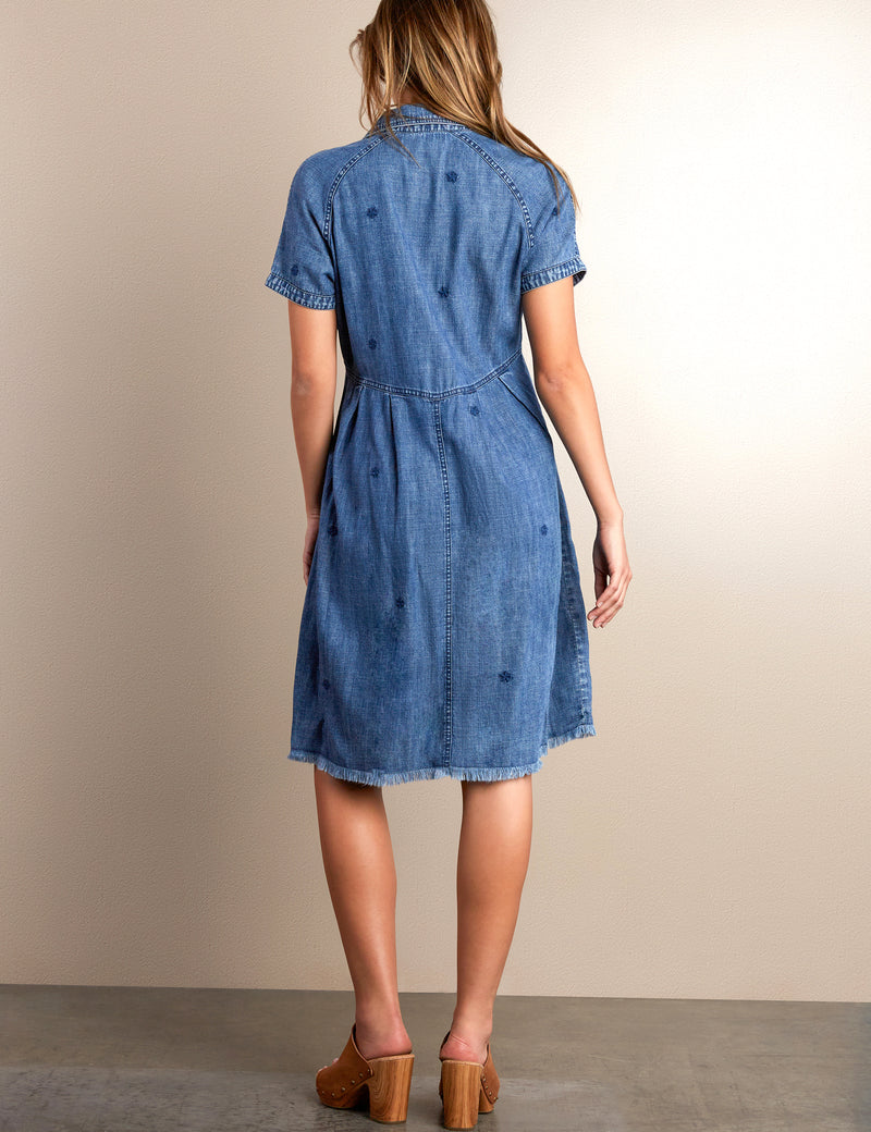 Camila Embroidered Shirt Dress