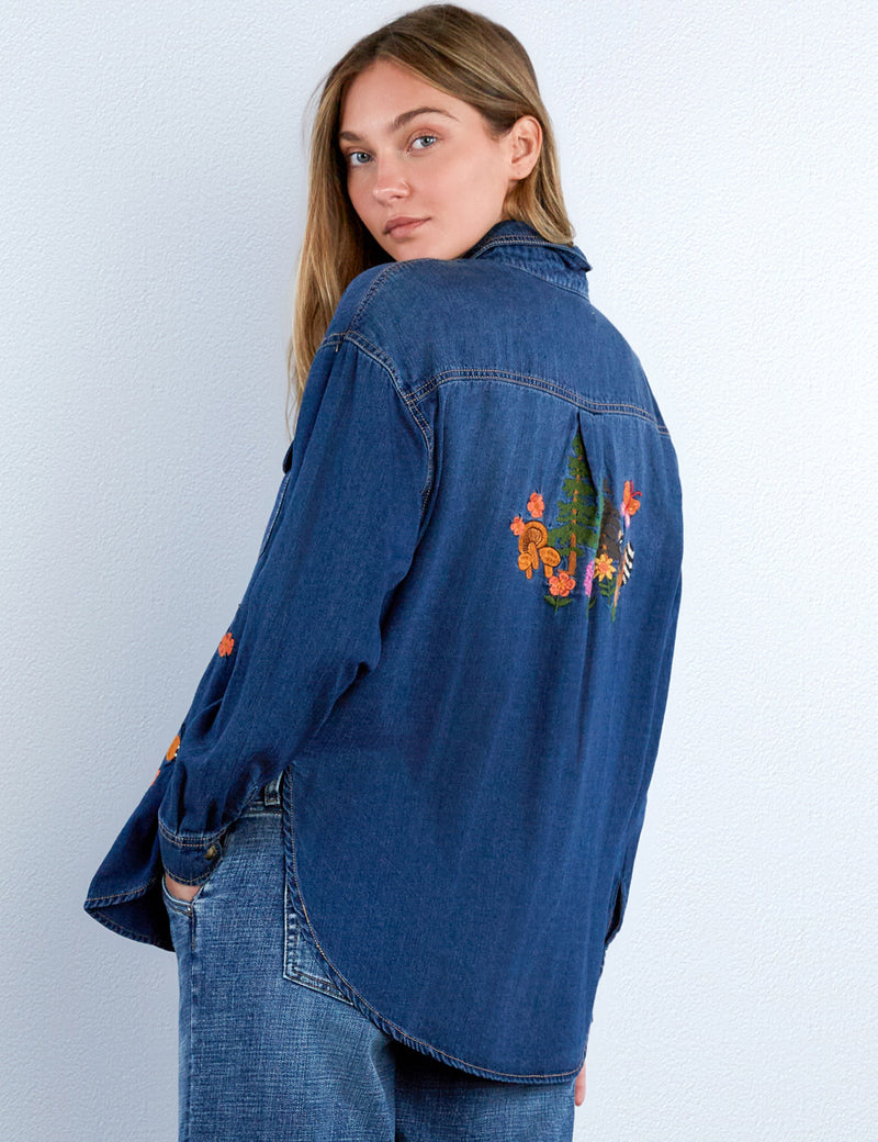 Magical Forest Embroidered Shirt