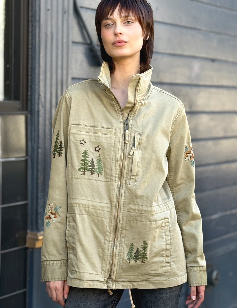 Happy Trees Embroidered Jacket