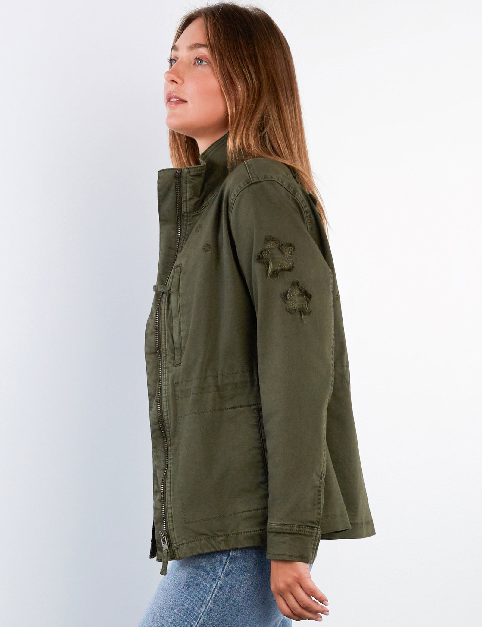 Women's Awesome Butterfly Zip Jacket – Army Green - Billy T