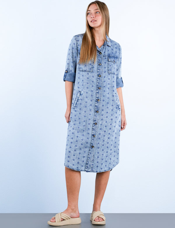 All Good Denim Shirtdress