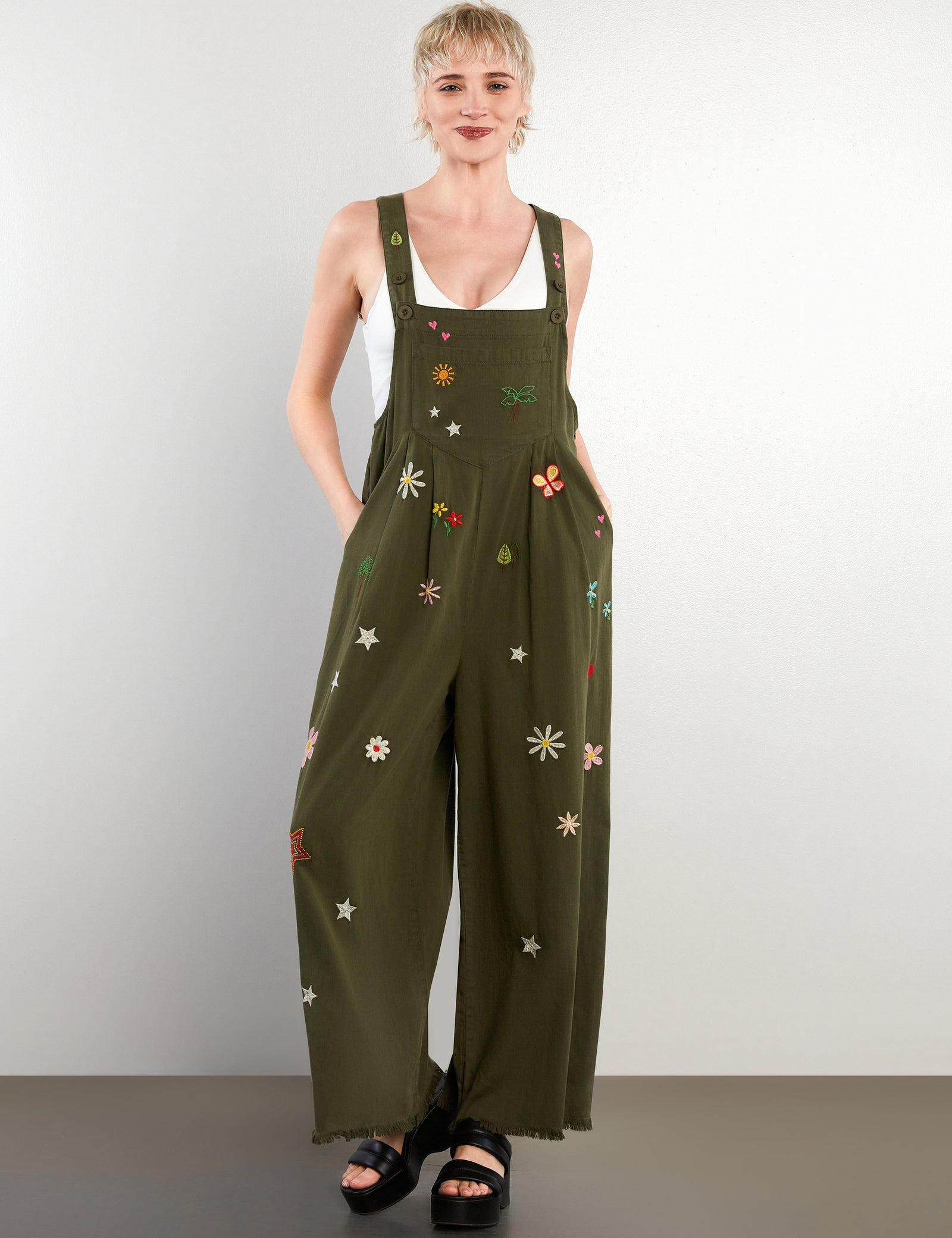 Women's Ooh La La Embroidered Overalls – Billy T – billytshop