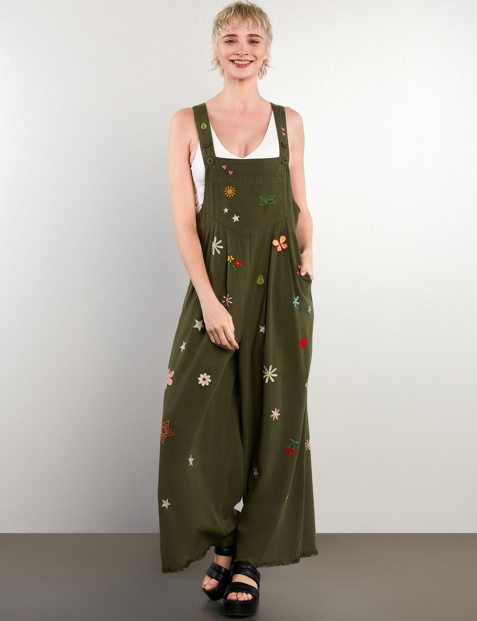 Women's Ooh La La Embroidered Overalls – Billy T – billytshop