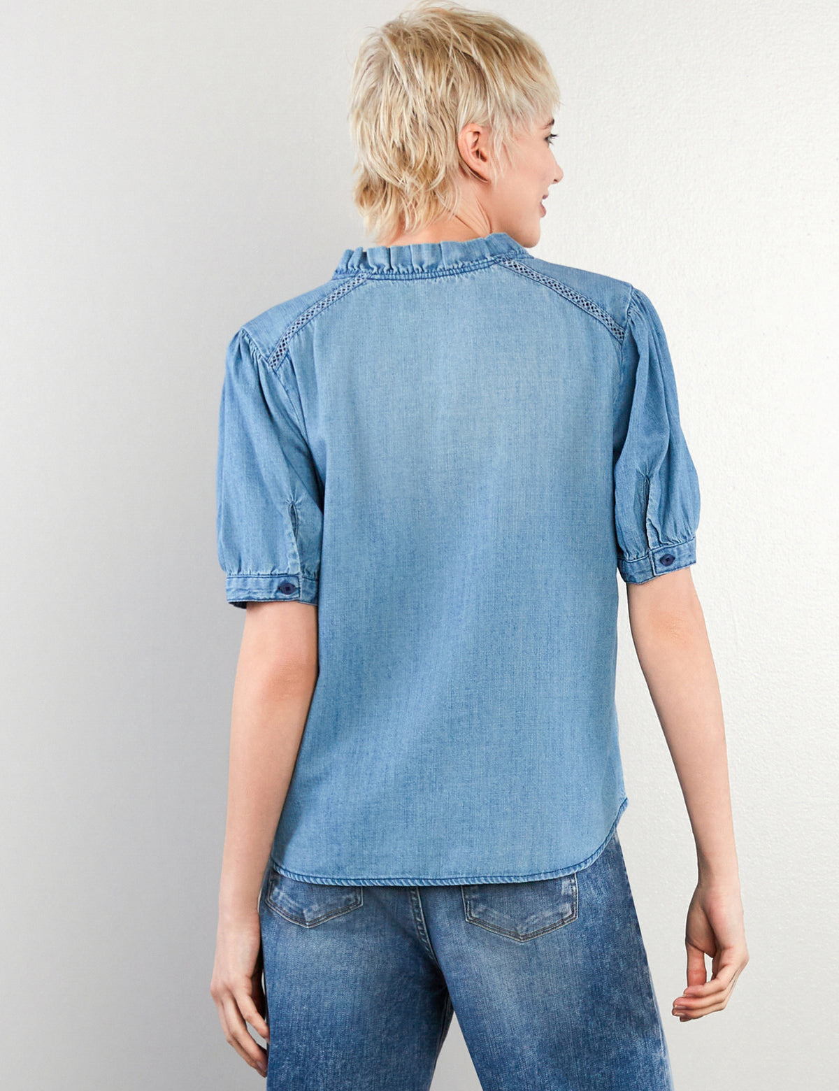 Short Sleeve Denim Tops – Tagged 