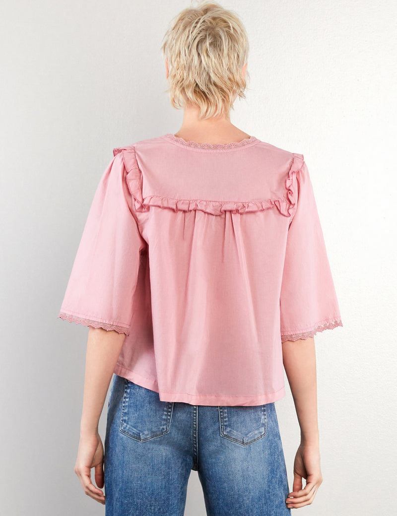 Women's Fashion Pink Breeze Happy Allie Top