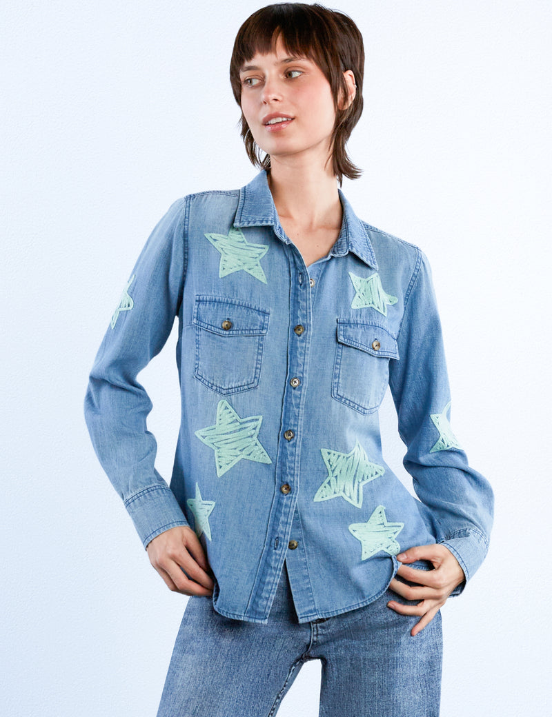 Big Embroidered Stars Shirt