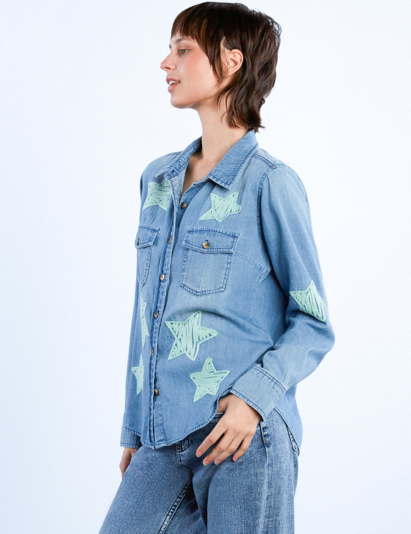 Big Embroidered Stars Shirt