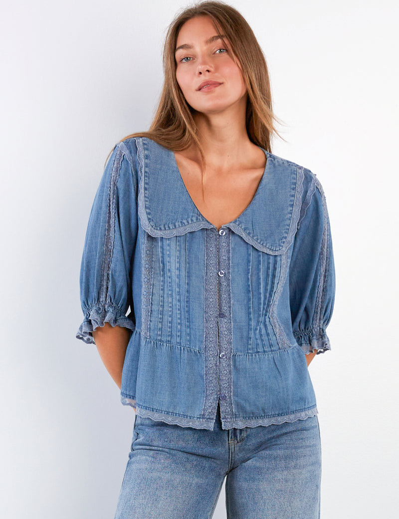 Women's Fashion Denim Enjoy The Moment Top