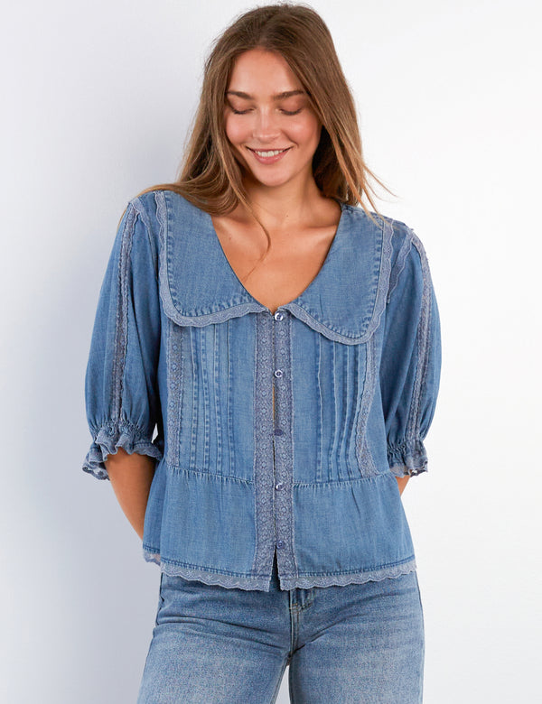 Women's Fashion Denim Enjoy The Moment Top