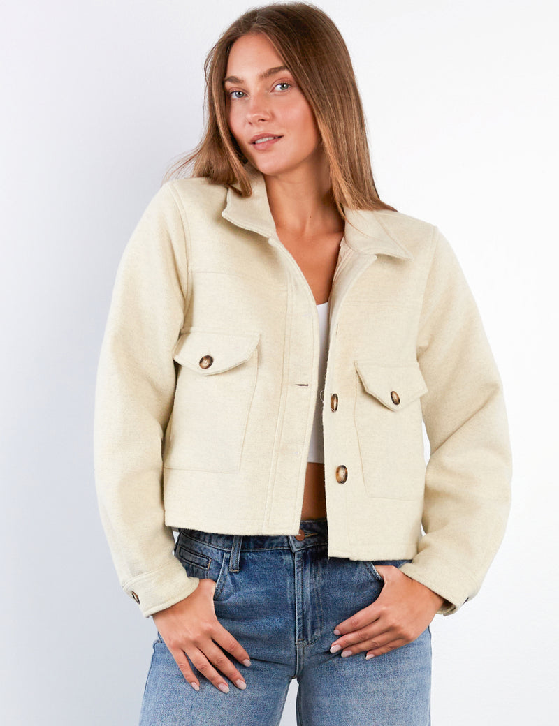 Women's Fashion Soft Taupe Soft Country Jacket