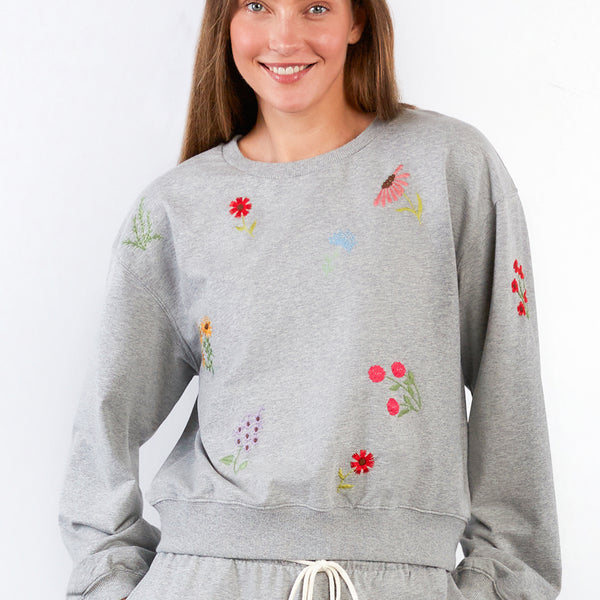 【新品タグ付】bibiy BY. FLOWER SWEATSHIRT Women's Flower Burst Embroidered Sweatshirt - Billy T – billytshop