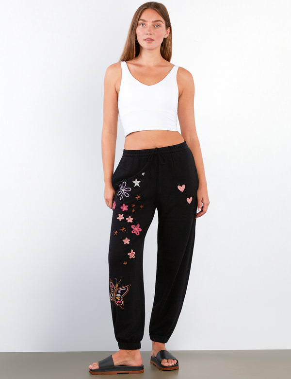 Women's Fashion Ink In Full Bloom Jogger