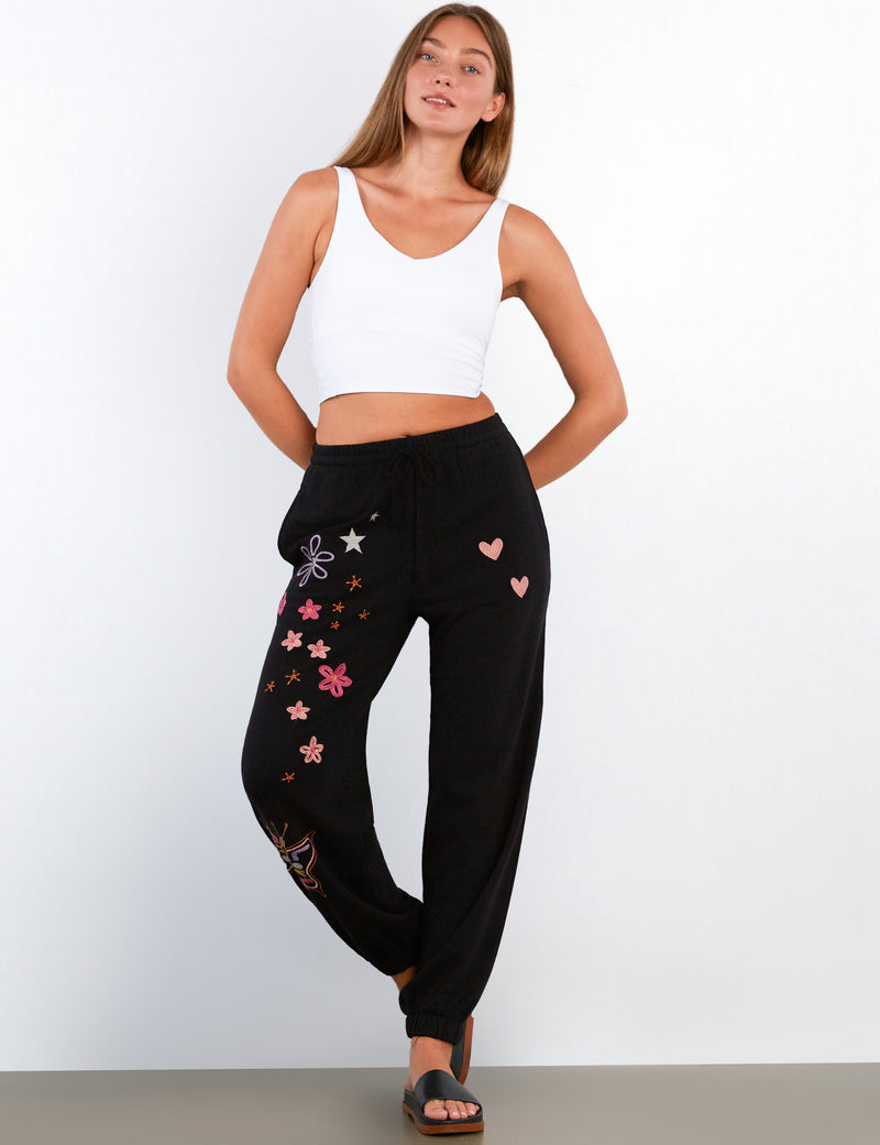 Women's Fashion Ink In Full Bloom Jogger