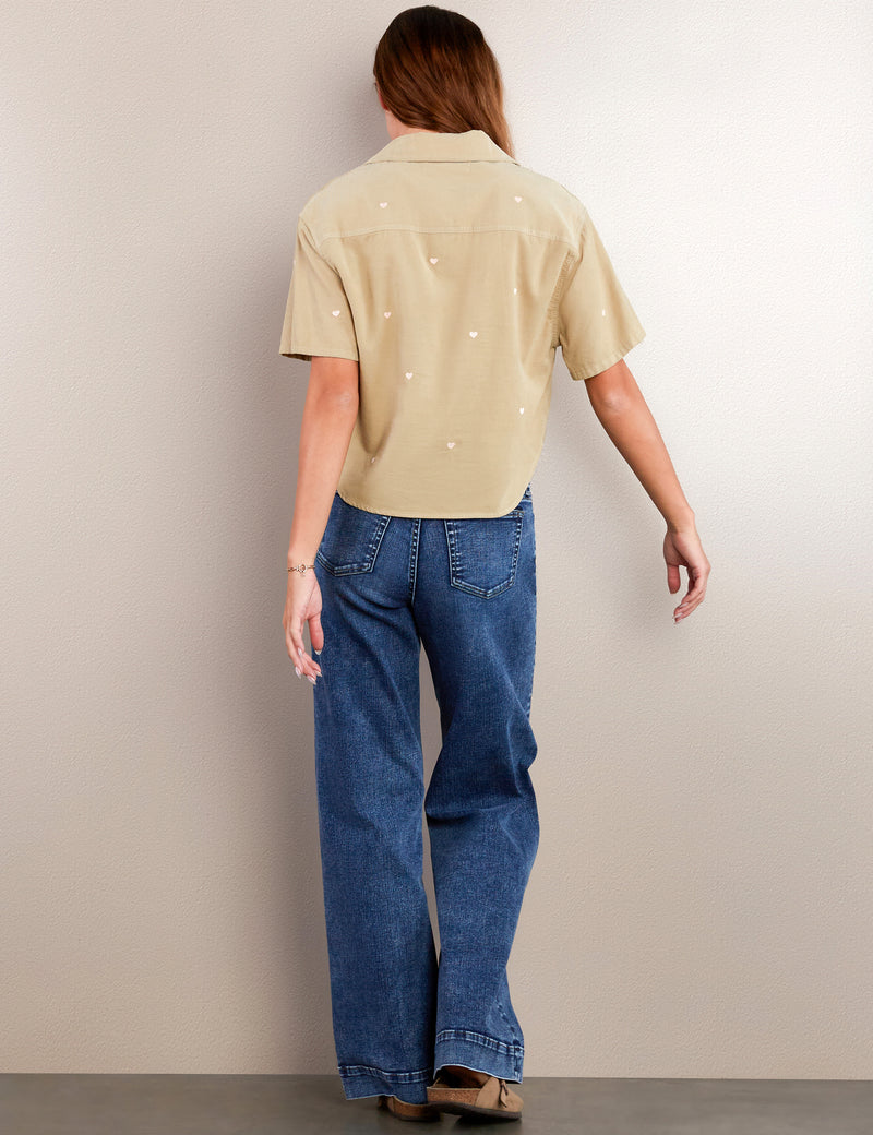 Love It Embroidered Corduroy Shirt