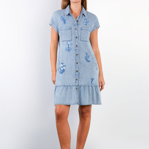 cathy embroidered pocket dress Cathy | Dresses | Beautiful And Elegant Basic With Pocket Dress Cathy Size  Large Color Blue Cathy
