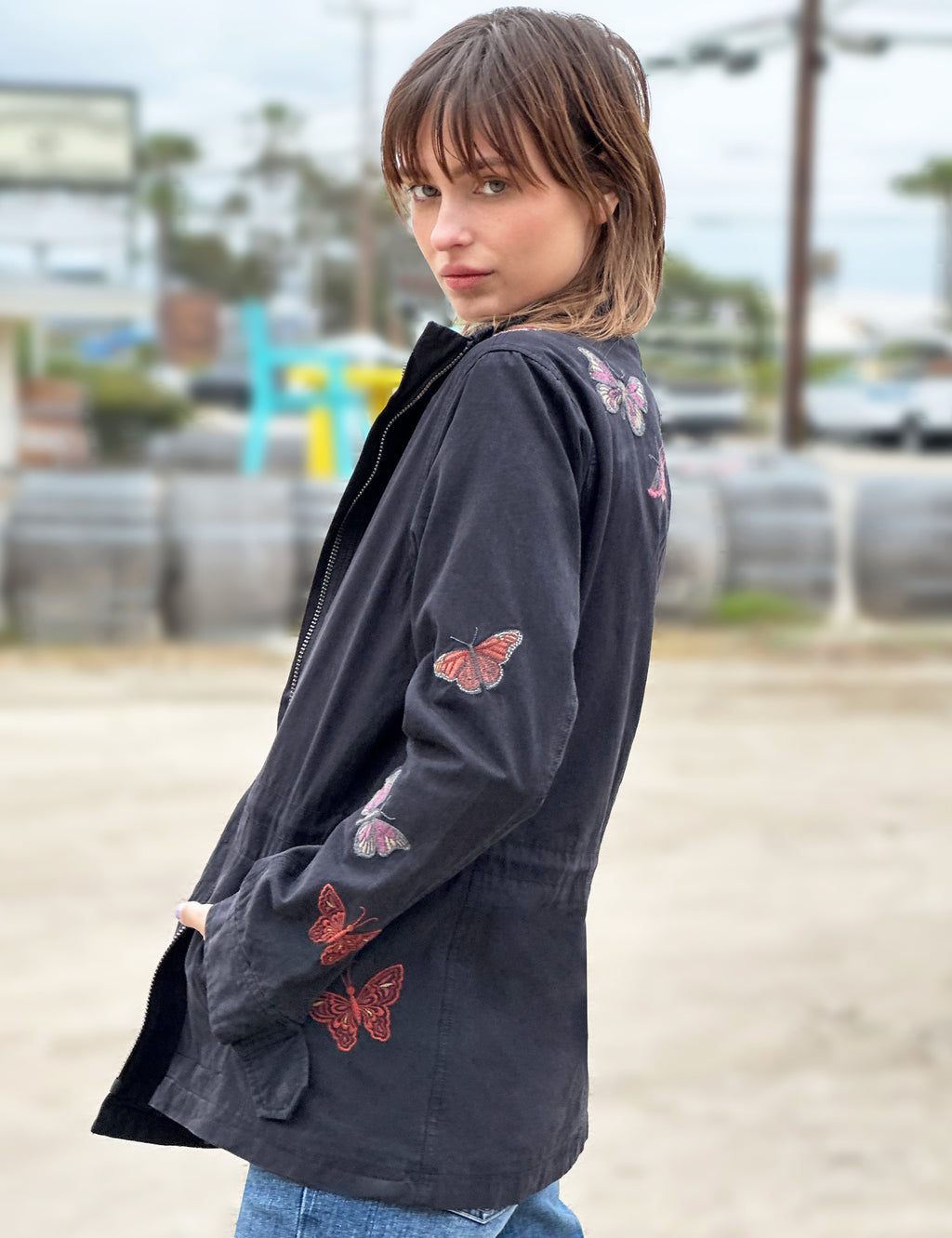 ジャケット・アウター archive Y's embroidery spencer jacket Black-Rider-Embroidered-Jacket