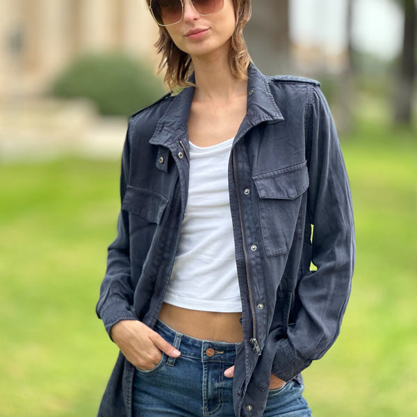 Women's Swing Zip Front Soft Denim Jacket – Billy T – billytshop